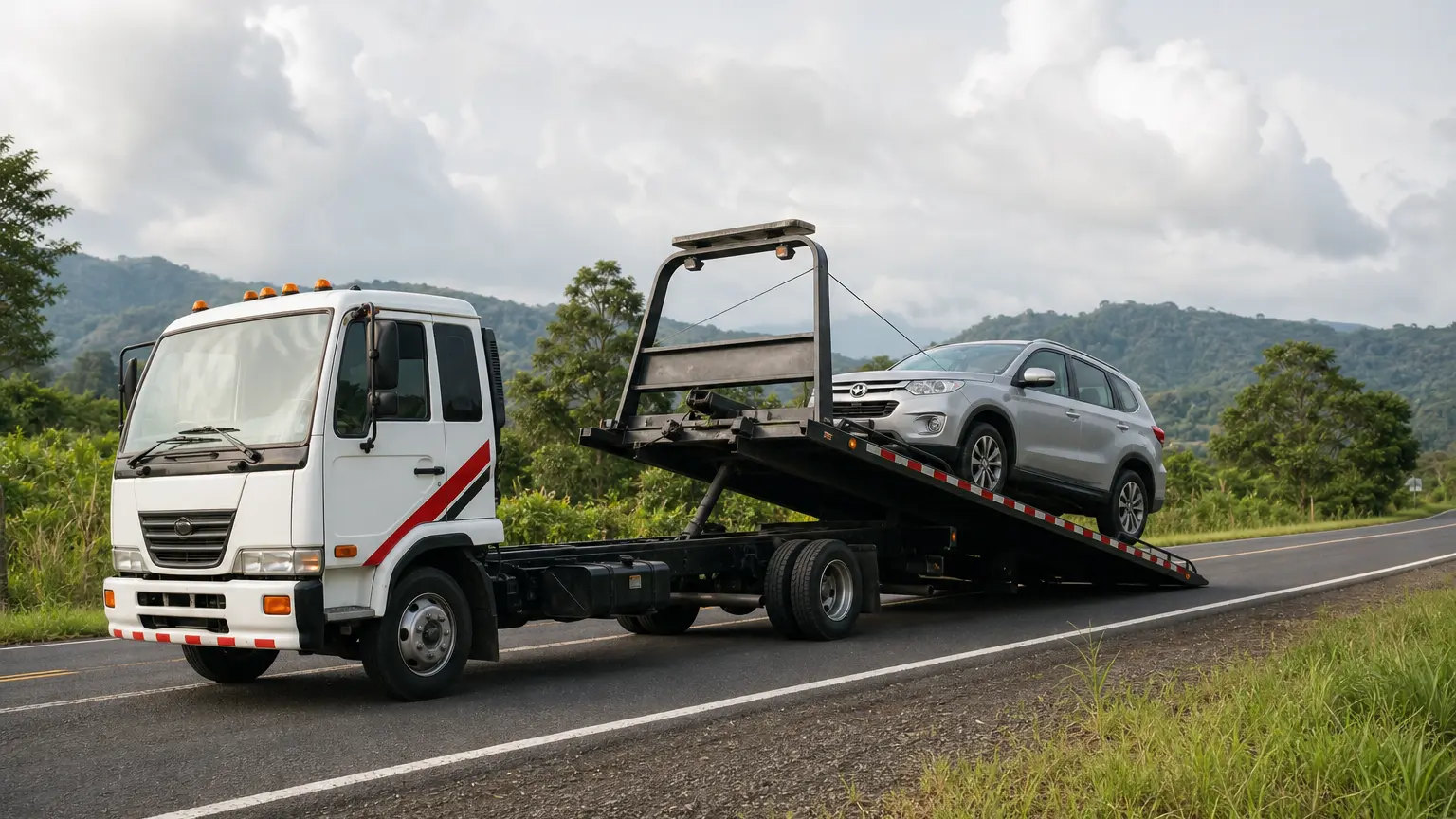 Grúa de plataforma de Transportes Freyzen — Grúa para vehículos livianos