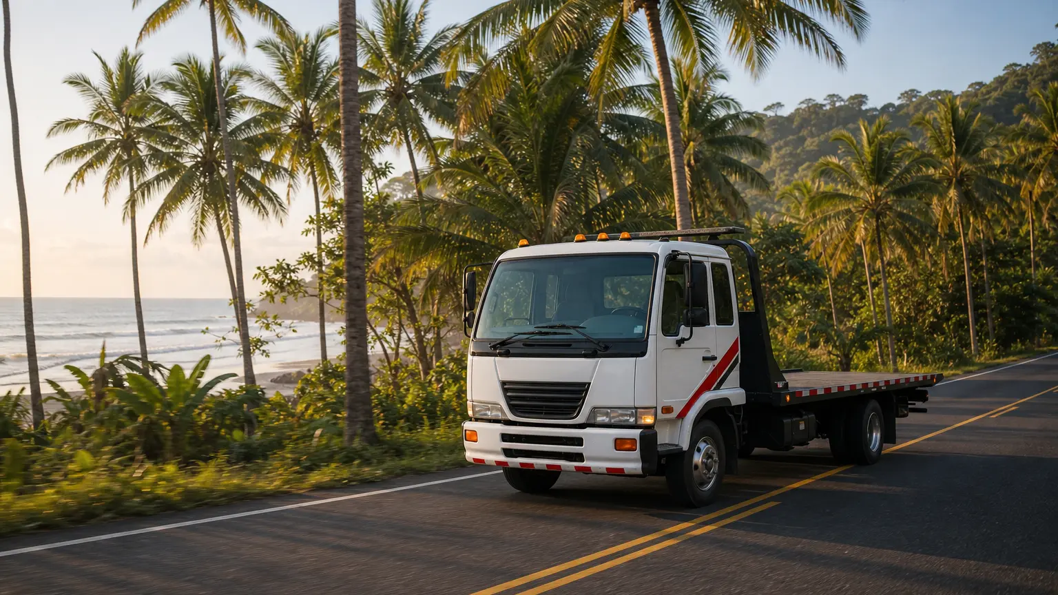 Grúa de plataforma de Transportes Freyzen en Osa