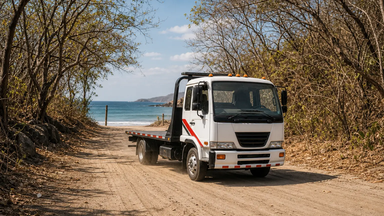 Grúa de plataforma de Transportes Freyzen en Santa Cruz